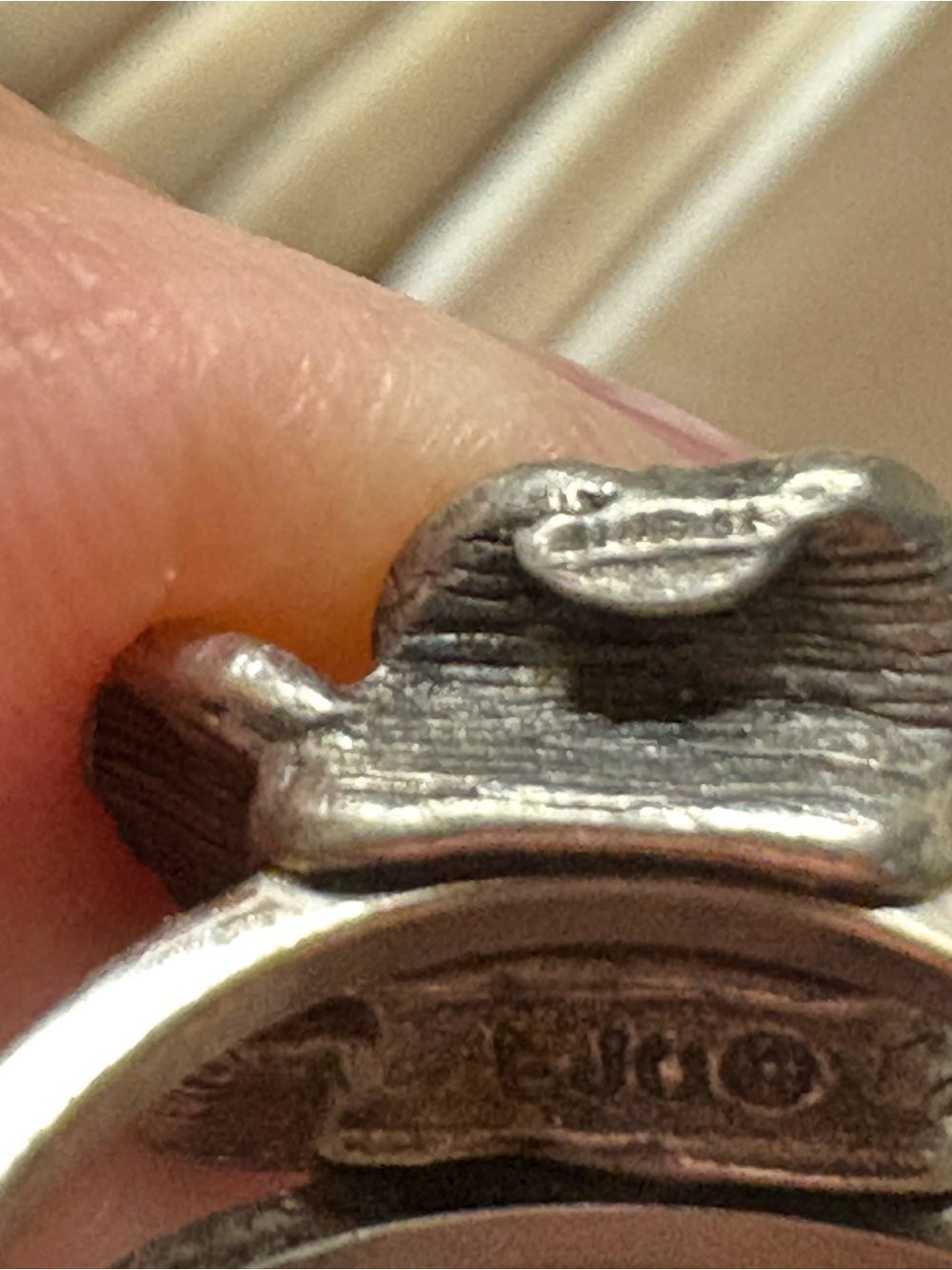 Silver Flower Ring Sz 6 - Picture 4 of 5